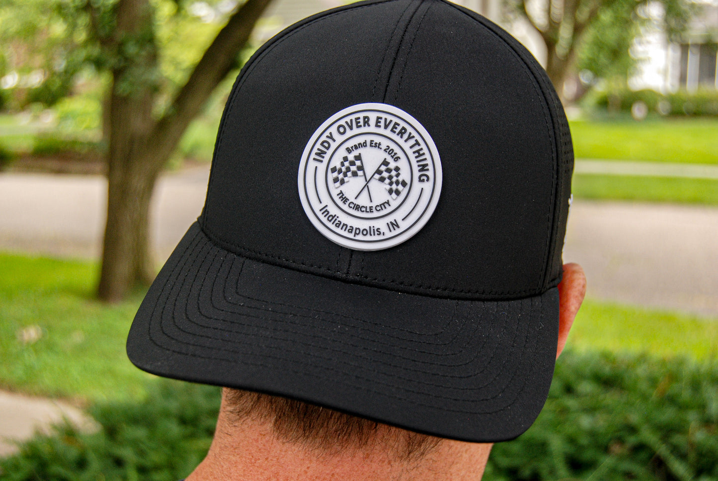 "Lakes and Links" Performance Hat (waterproof) - Black Camo