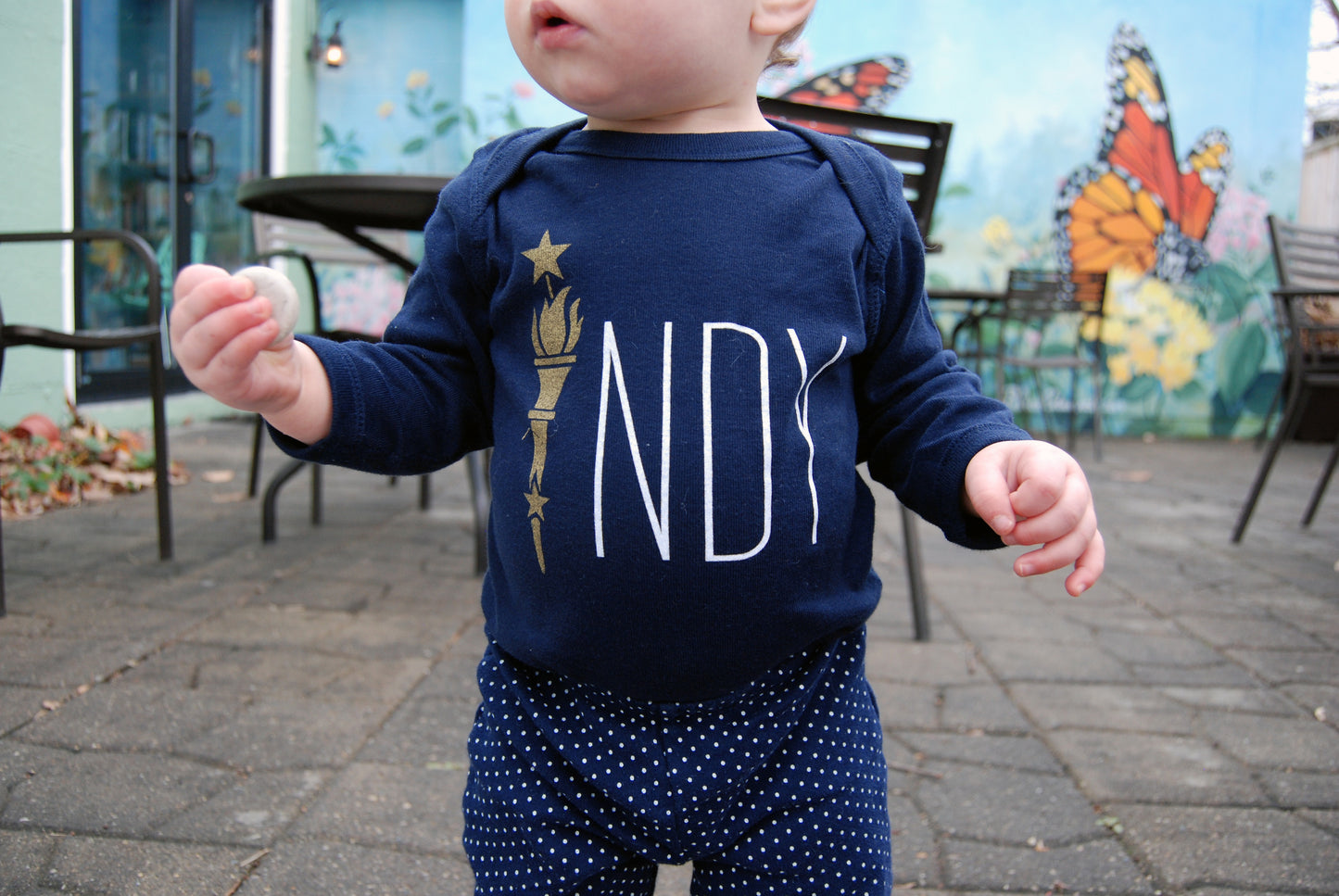 Torch Longsleeve Onesie - Indy Over Everything