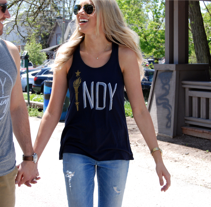 WOMEN'S FLOWY RACERBACK TANK - Indy Over Everything