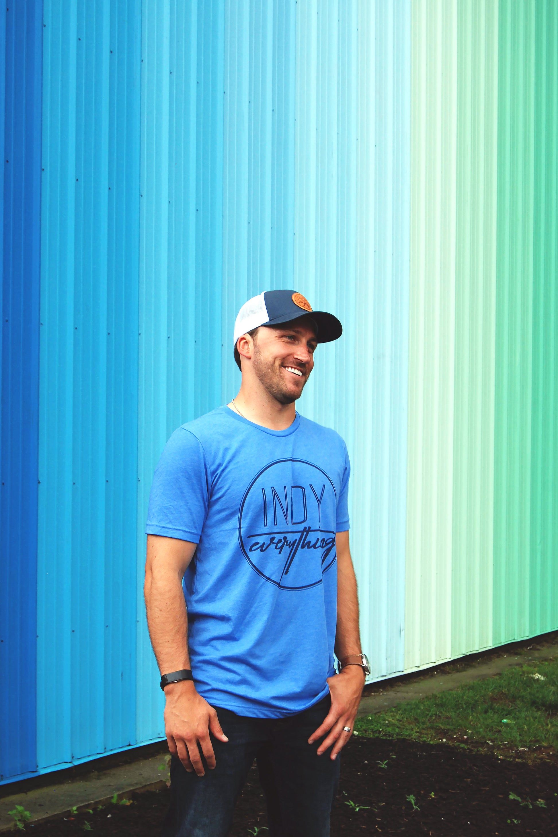 LOGO TEE - BLUE - Indy Over Everything