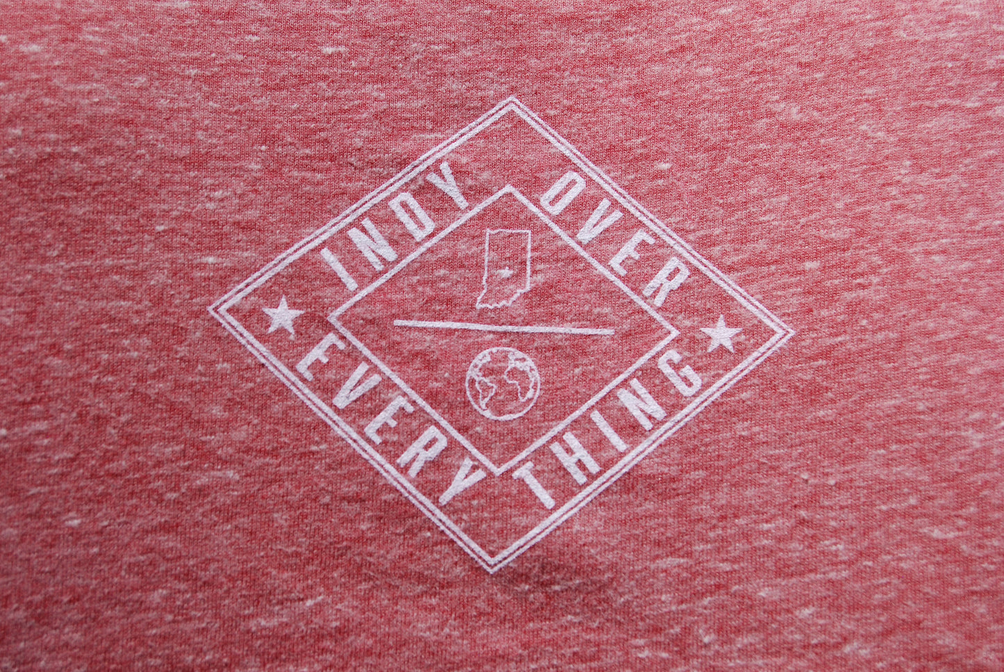 MENS LOGO TANK - HEATHER RED - Indy Over Everything