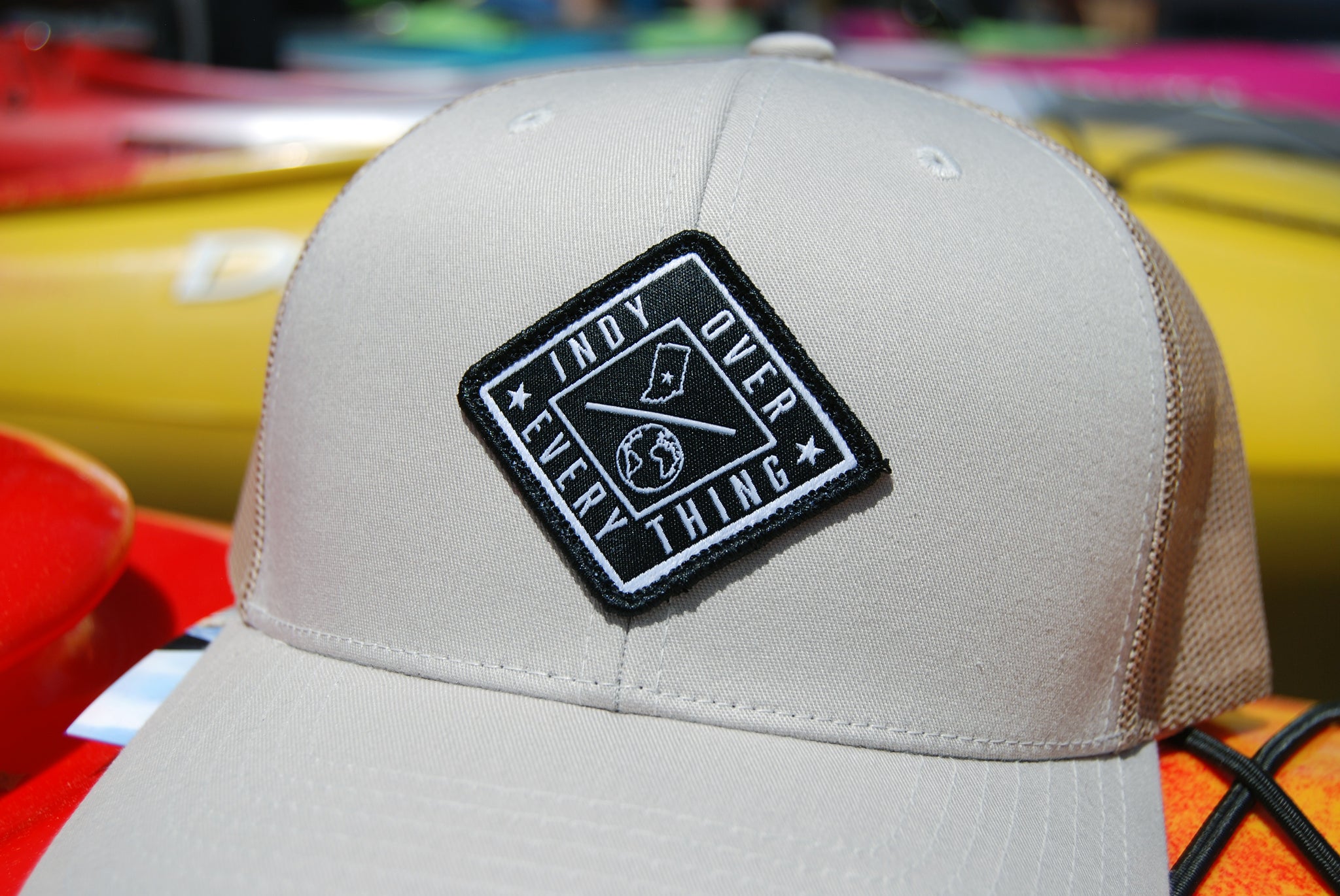 THE AVENUE TRUCKER HAT - TAN/TAN - Indy Over Everything