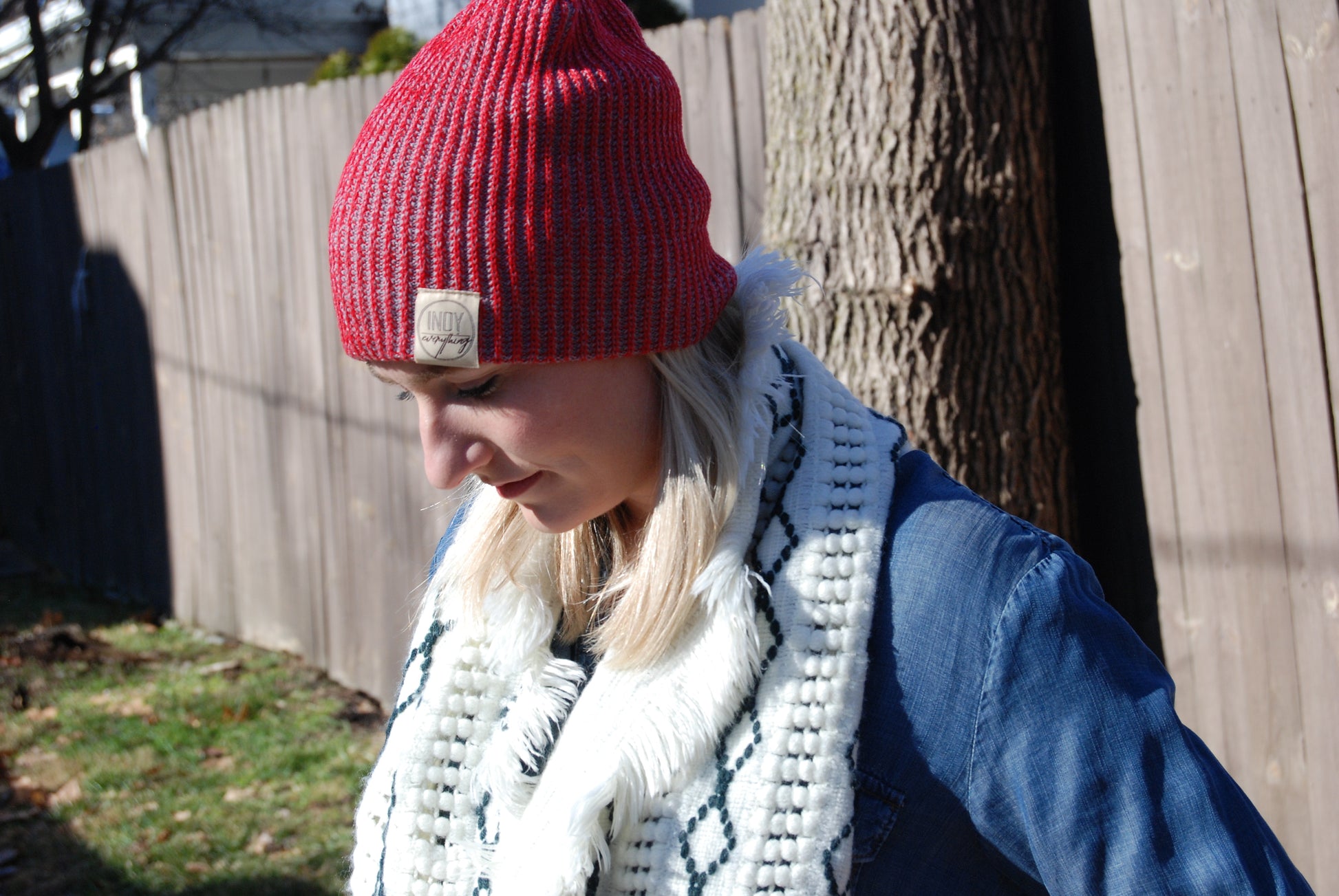 City Beanie - Heathered Red - Indy Over Everything