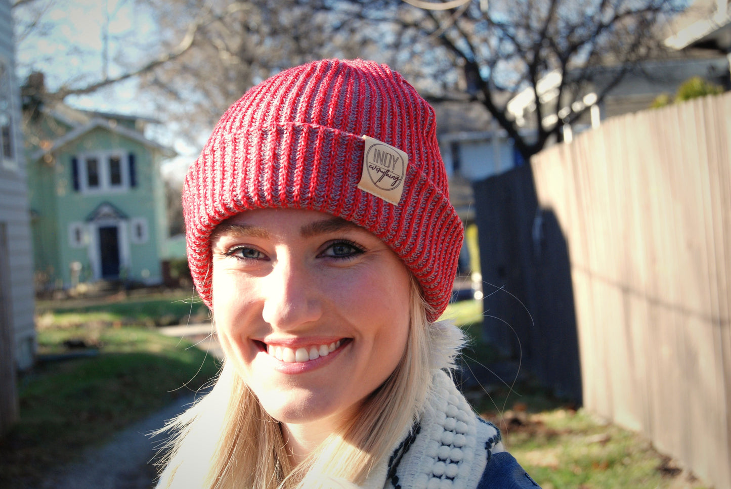 City Beanie - Heathered Red - Indy Over Everything