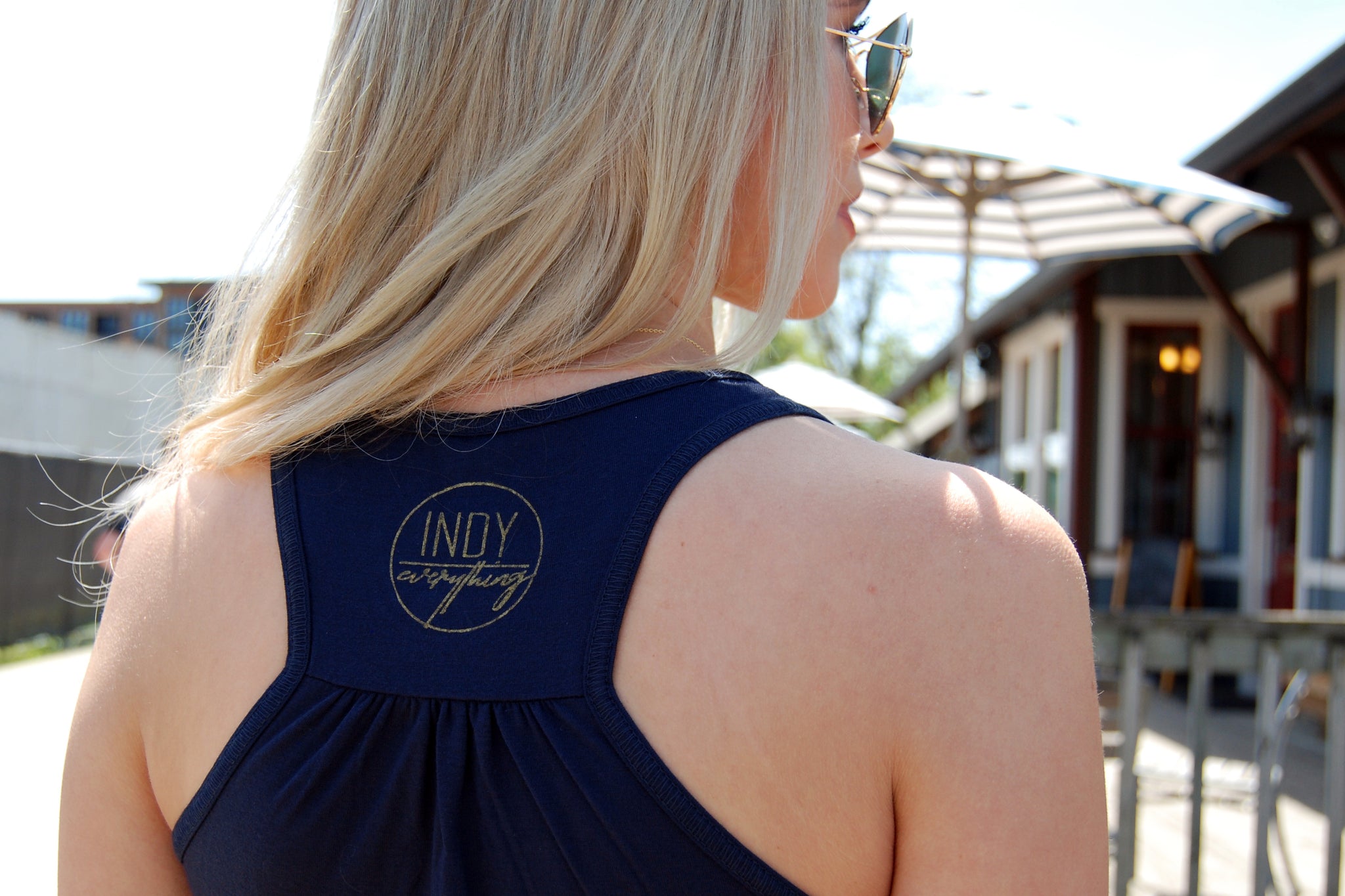 WOMEN'S FLOWY RACERBACK TANK - Indy Over Everything
