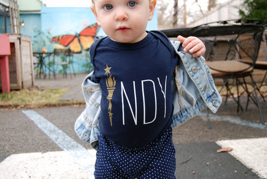 Torch Longsleeve Onesie - Indy Over Everything