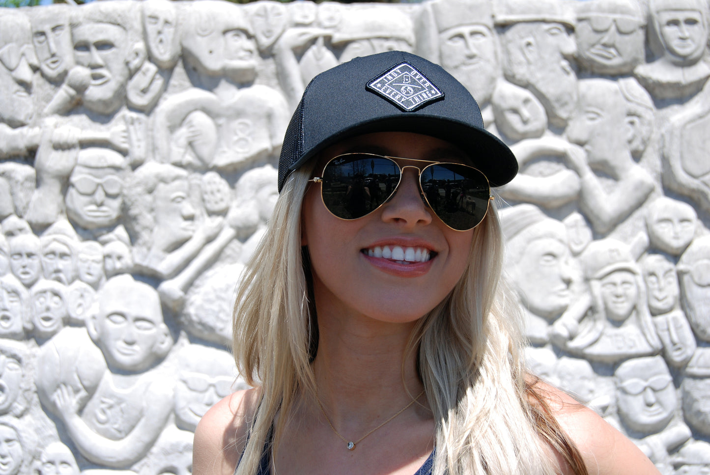 THE AVENUE TRUCKER HAT - BLACK/BLACK - Indy Over Everything