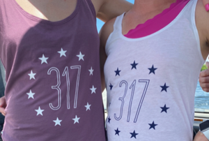 Circle of Stars Ladies Tank - White