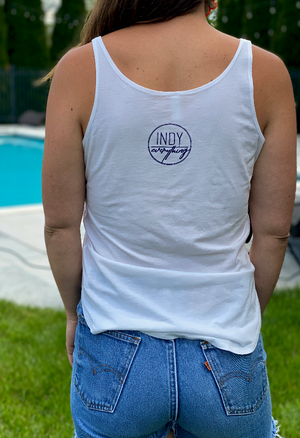Circle of Stars Ladies Tank - White